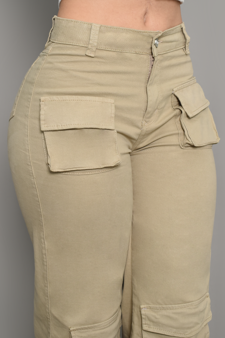 JEAN CARGO DAMA COLOR CAKI REF 3567-C