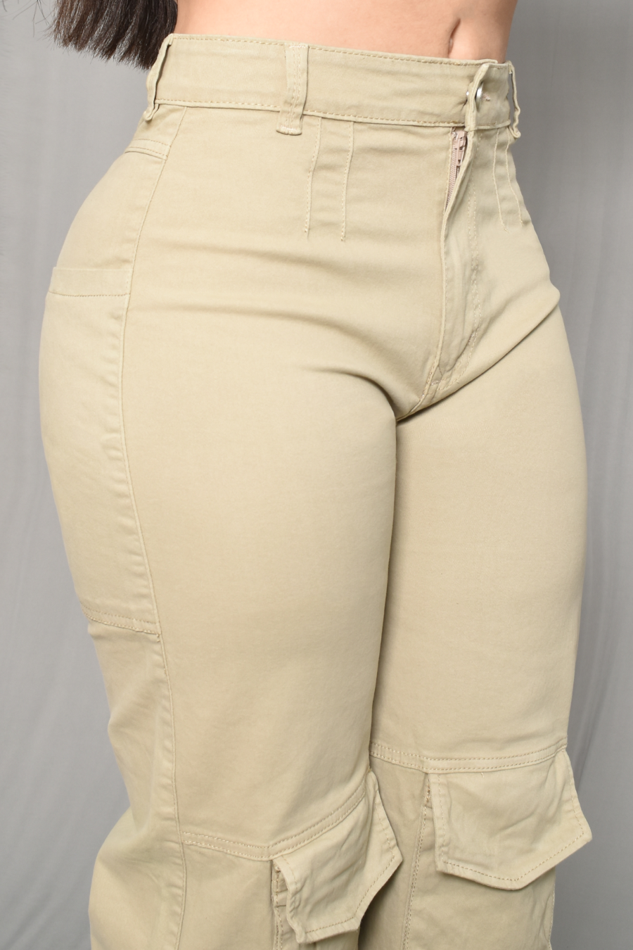JEAN CARGO DAMA COLOR CAKI REF 3571-C