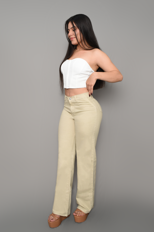 JEAN CARGO DAMA COLOR BEIGE REF 3488-B