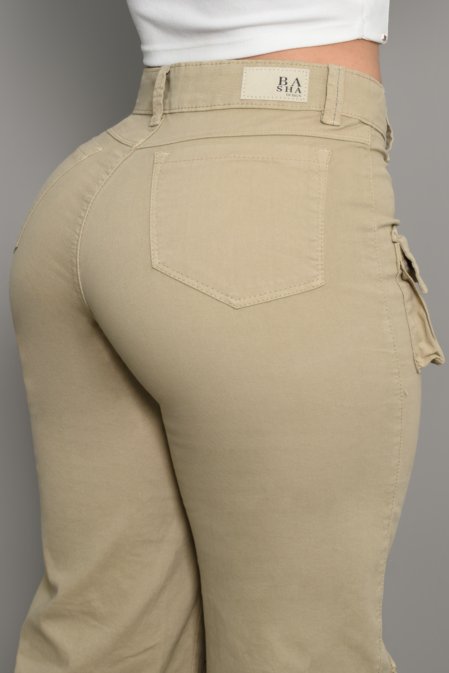 JEAN CARGO DAMA COLOR CAKI REF 3567-C