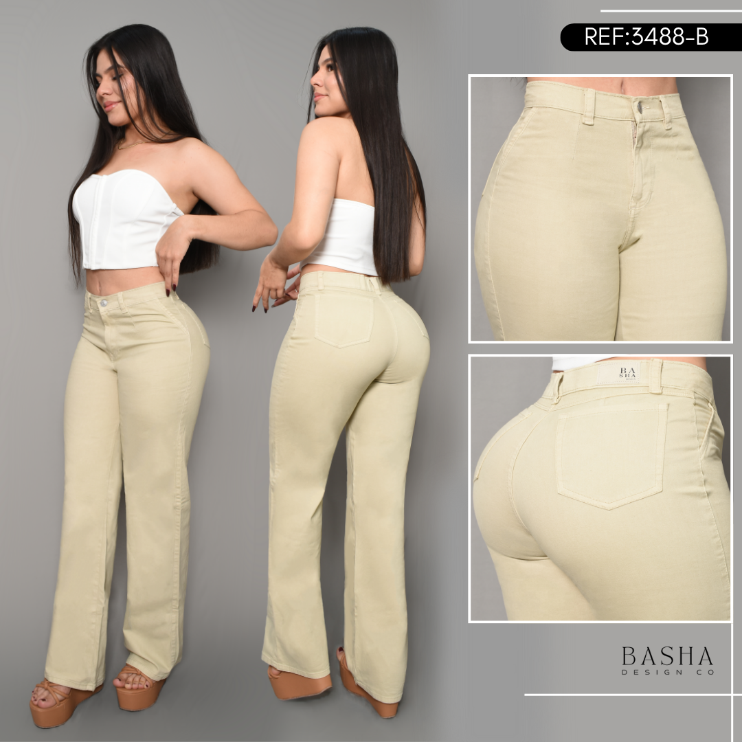 JEAN CARGO DAMA COLOR BEIGE REF 3488-B