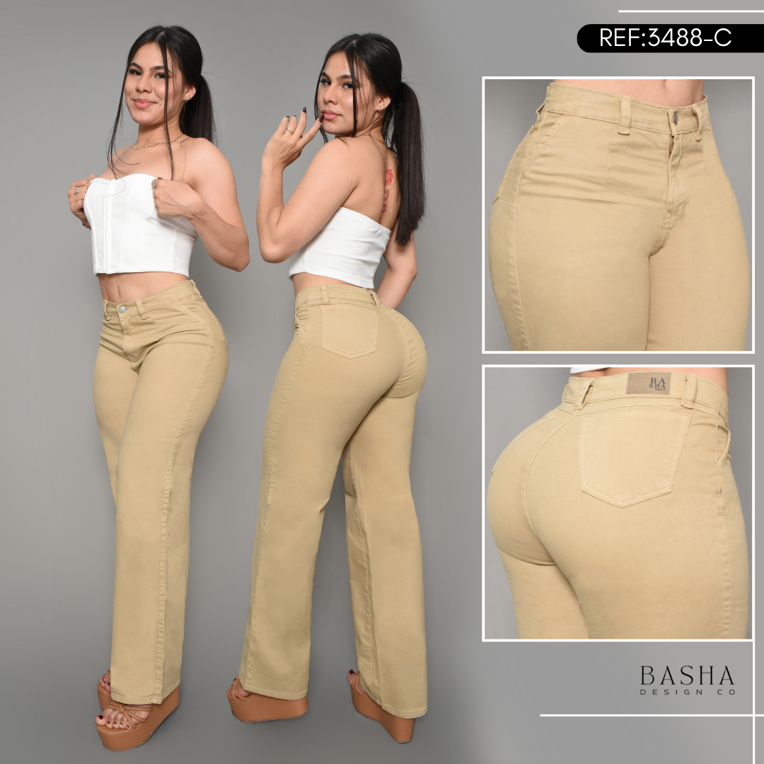 JEAN CARGO DAMA COLOR CAKI REF 3488-C