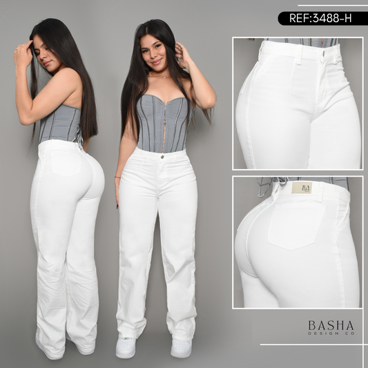 JEAN CARGO DAMA COLOR HUESO REF 3488-H
