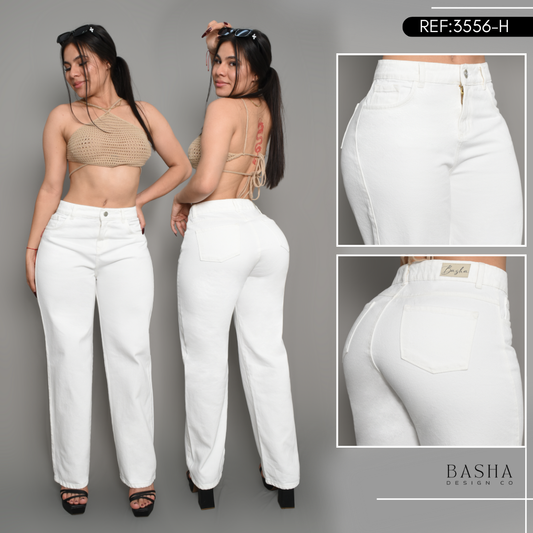JEAN CARGO DAMA COLOR HUESO REF 3556-H