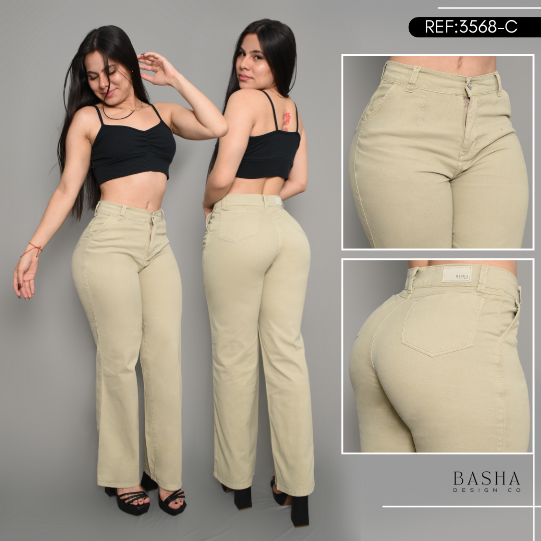 JEAN CARGO DAMA COLOR CAKI REF 3568-C