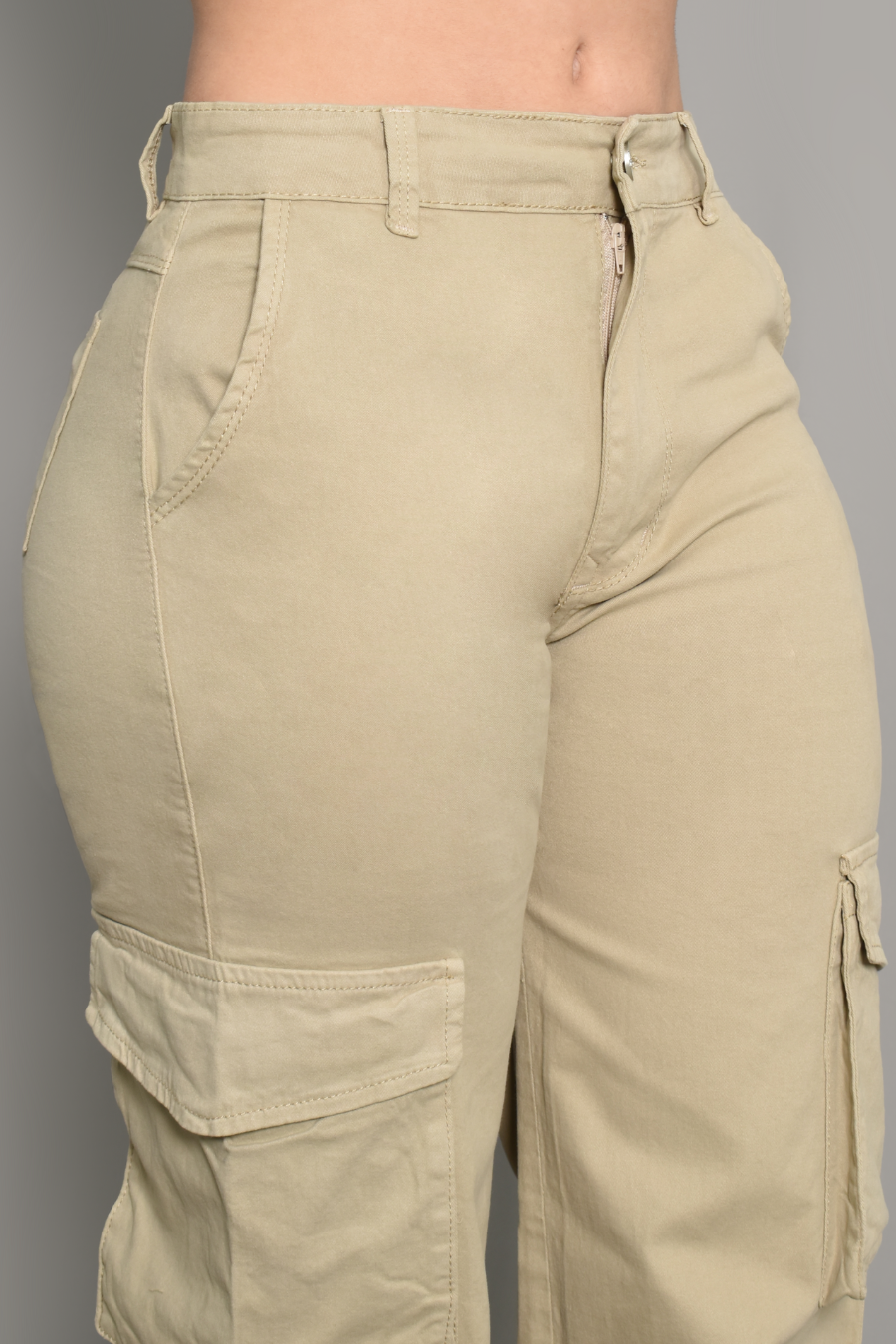 JEAN CARGO DAMA COLOR CAKI REF 3570-C