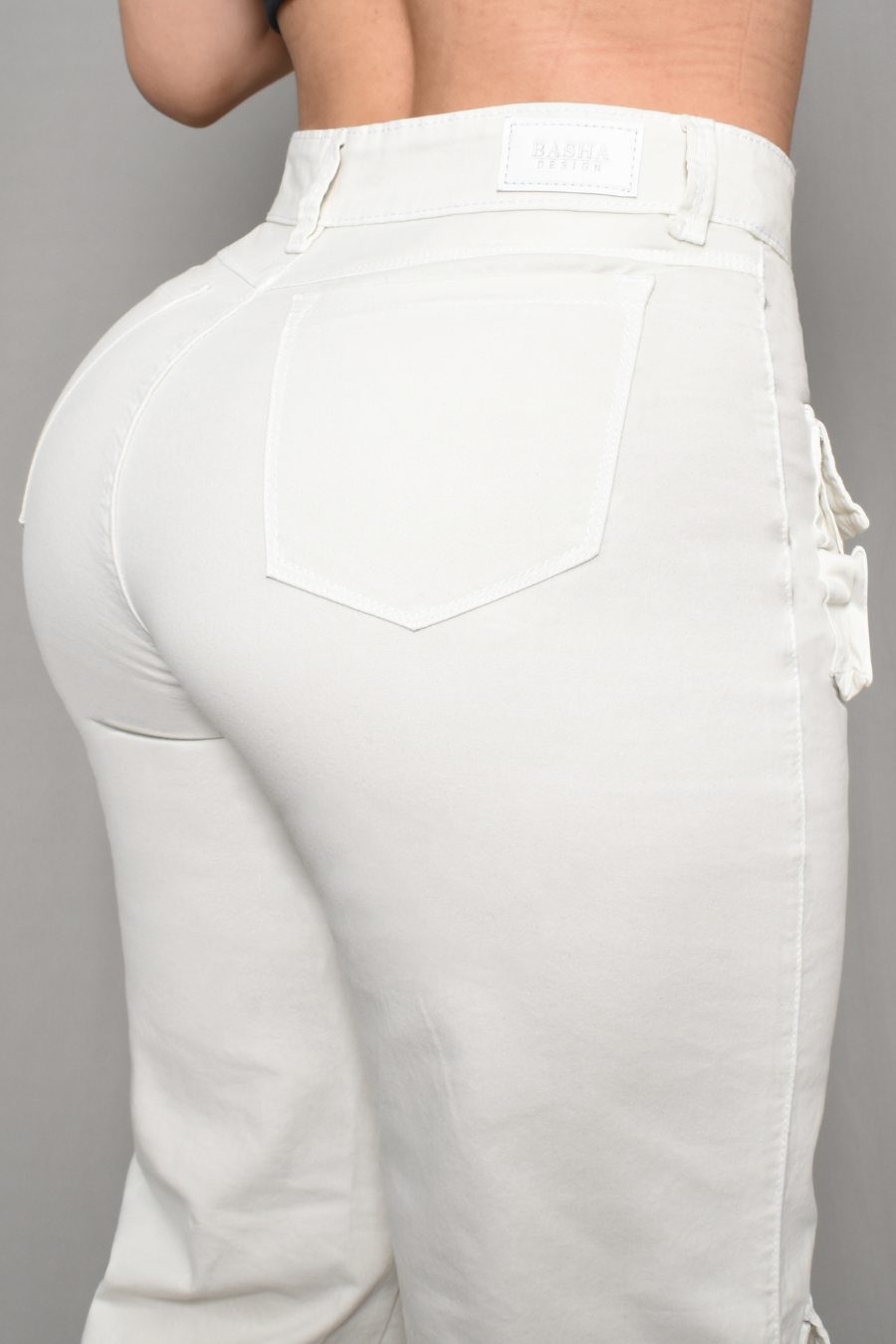JEAN CARGO DAMA COLOR HUESO REF 3567-H