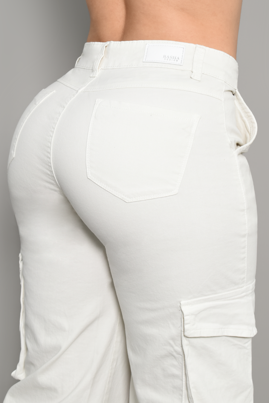 JEAN CARGO DAMA COLOR HUESO REF 3570-H