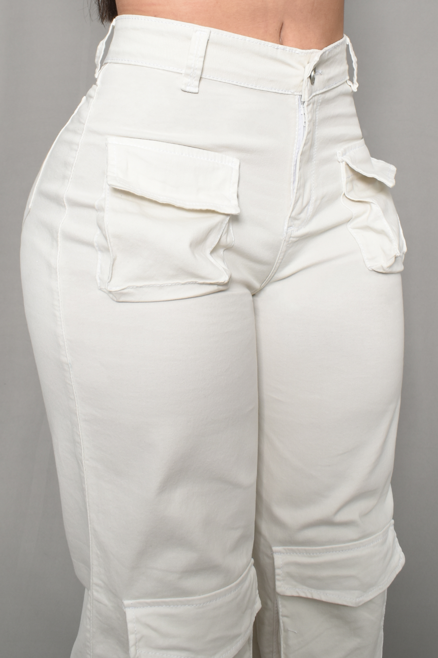 JEAN CARGO DAMA COLOR HUESO REF 3567-H